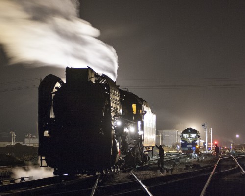 Steam replaces diesel on the Jitong Railway in Daban, Inner Mongolia, China, in November 2005. Steam operations ended the following month.