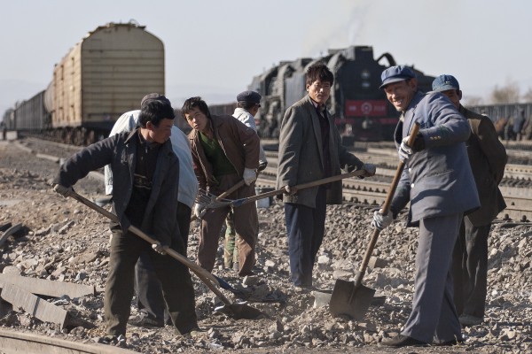 Jitong Railway trackworkers in Daban, Inner Mongolia, China.