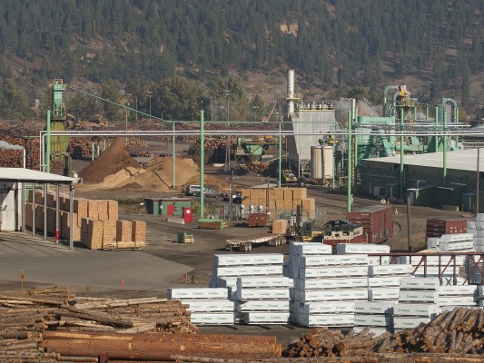 Overview of the Potlatch mill in St. Maries, Idaho, in October 2008.